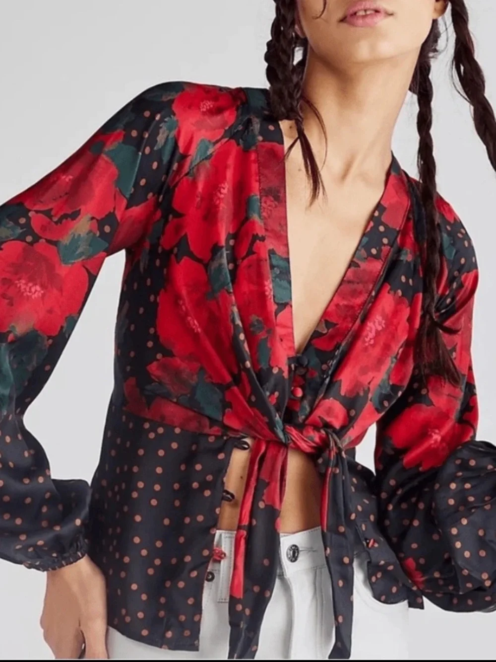 NWT Free People Run Free Blouse